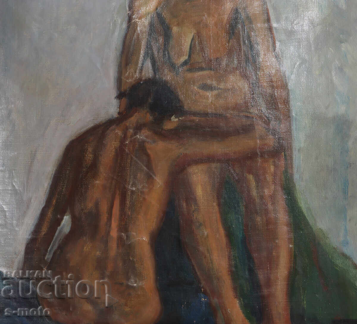 Old oil painting nude bodies with price € 150.00 | 293.38 BGN