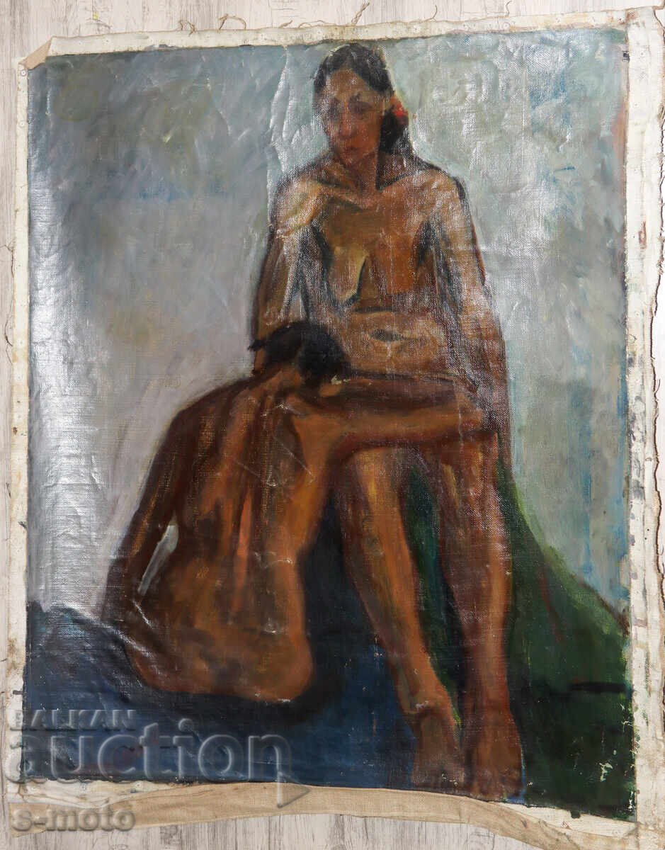 Old oil painting nude bodies - 5