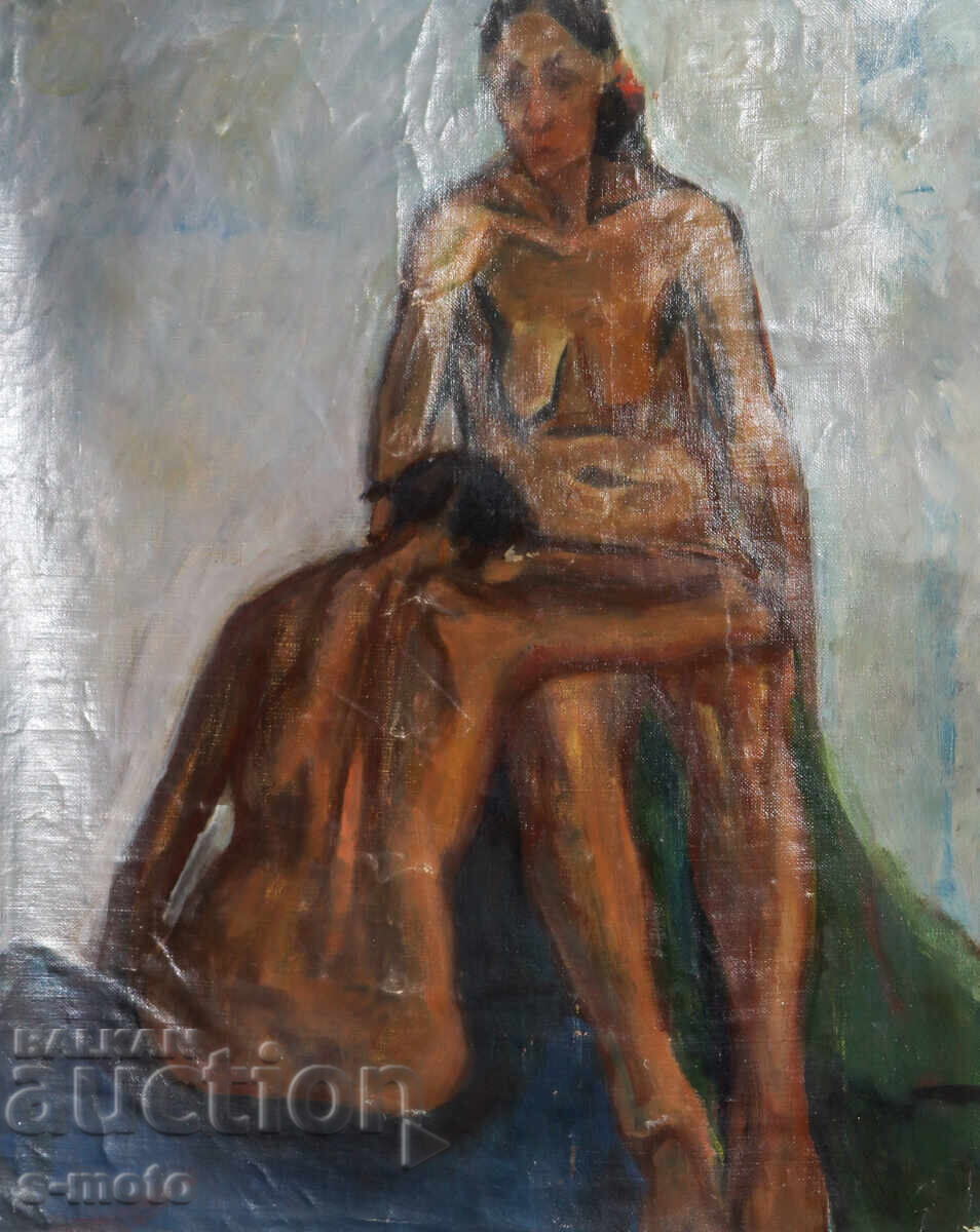 Old oil painting nude bodies - 6