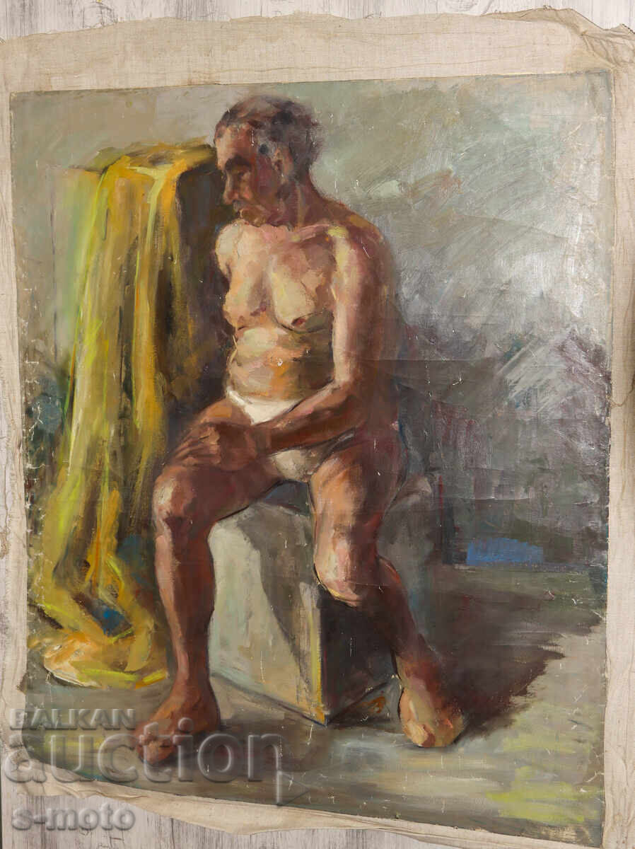 Old oil painting nude body with price € 150.00 | 293.38 BGN
