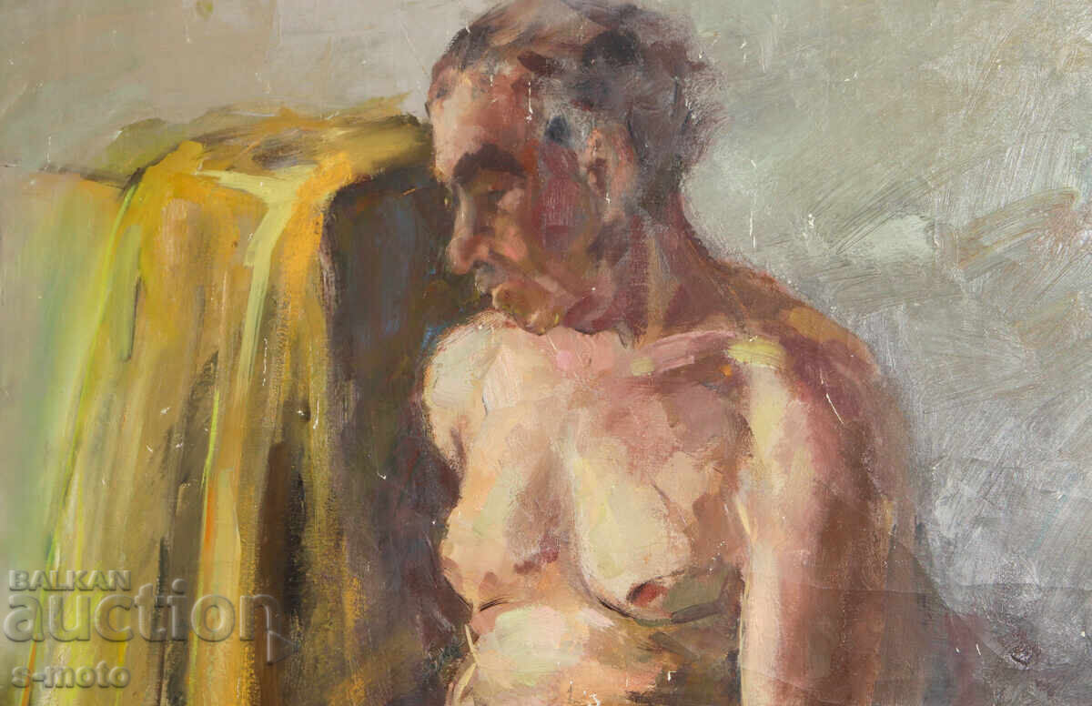 Old oil painting nude body - 7