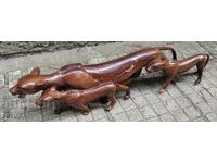 Unique large sculpture statue figure panther wood carving