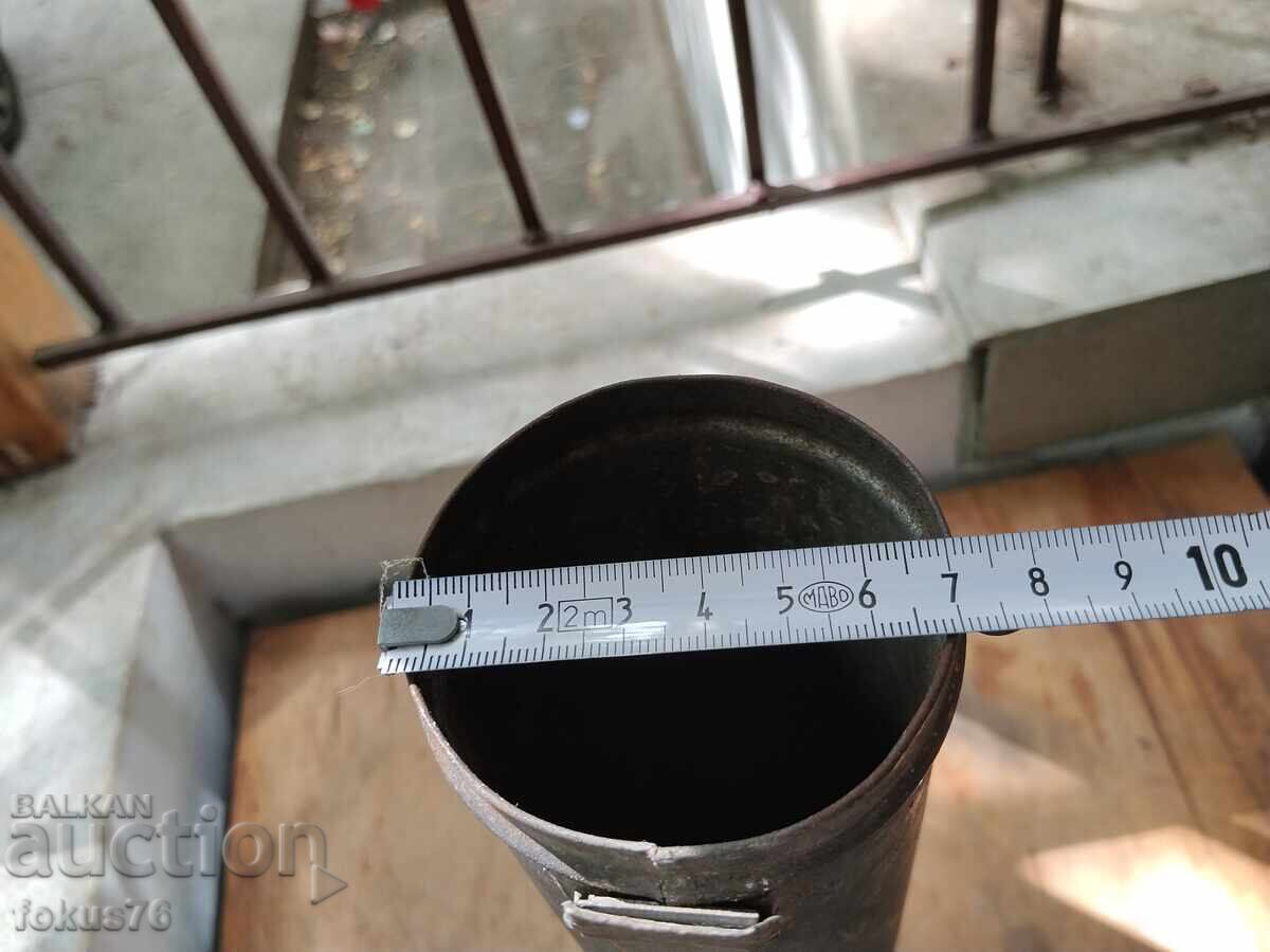 Vintage military tube, metal case for documents, plans, maps - 6