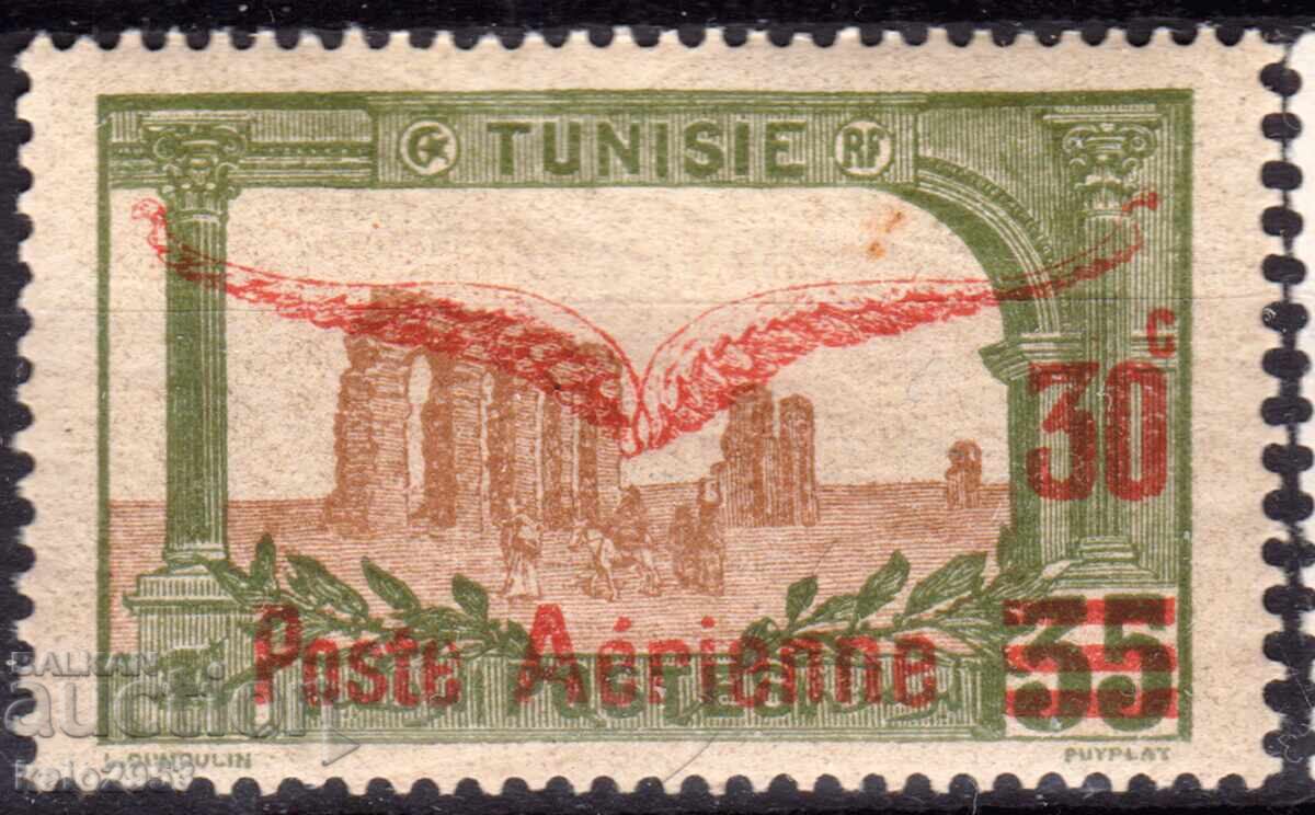 Tunisia/Protectorate-1919-Regular, with Air Mail Overprint, MNH