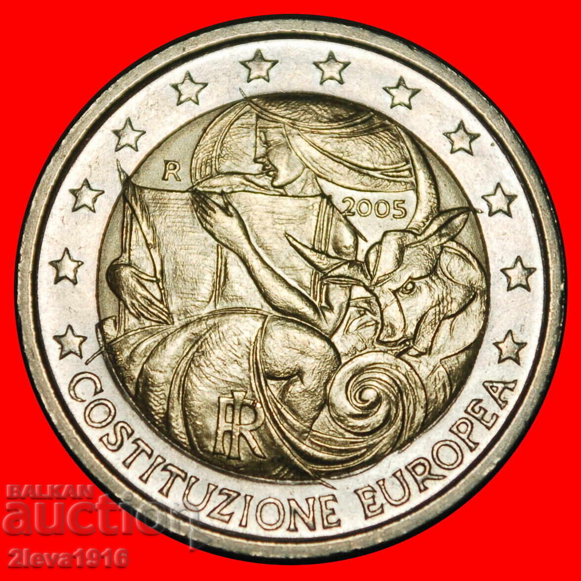 ★ CONSTITUTION: ITALY★2 EUROS 2005R PHALLIC 2002-2006 RIM r1 ★ CONSTITUTION: ITALY★2 EUROS 2005R PHALLIC 2002-2006 RIM r1