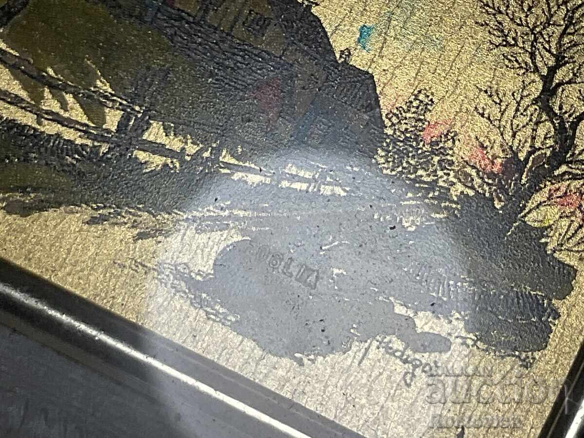 Χρωμολιθογραφία σε χρυσό φύλλο, «Άνοιξη», Ιταλία - 5 Χρωμολιθογραφία σε χρυσό φύλλο, «Άνοιξη», Ιταλία - 5