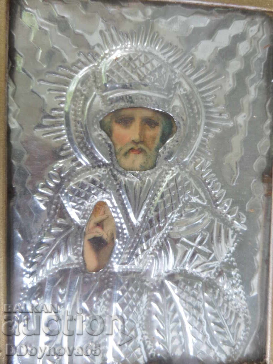 Стара гръцка икона "Св. Николай" - 1937 г. с цена € 0.01 | 0.02 лв.