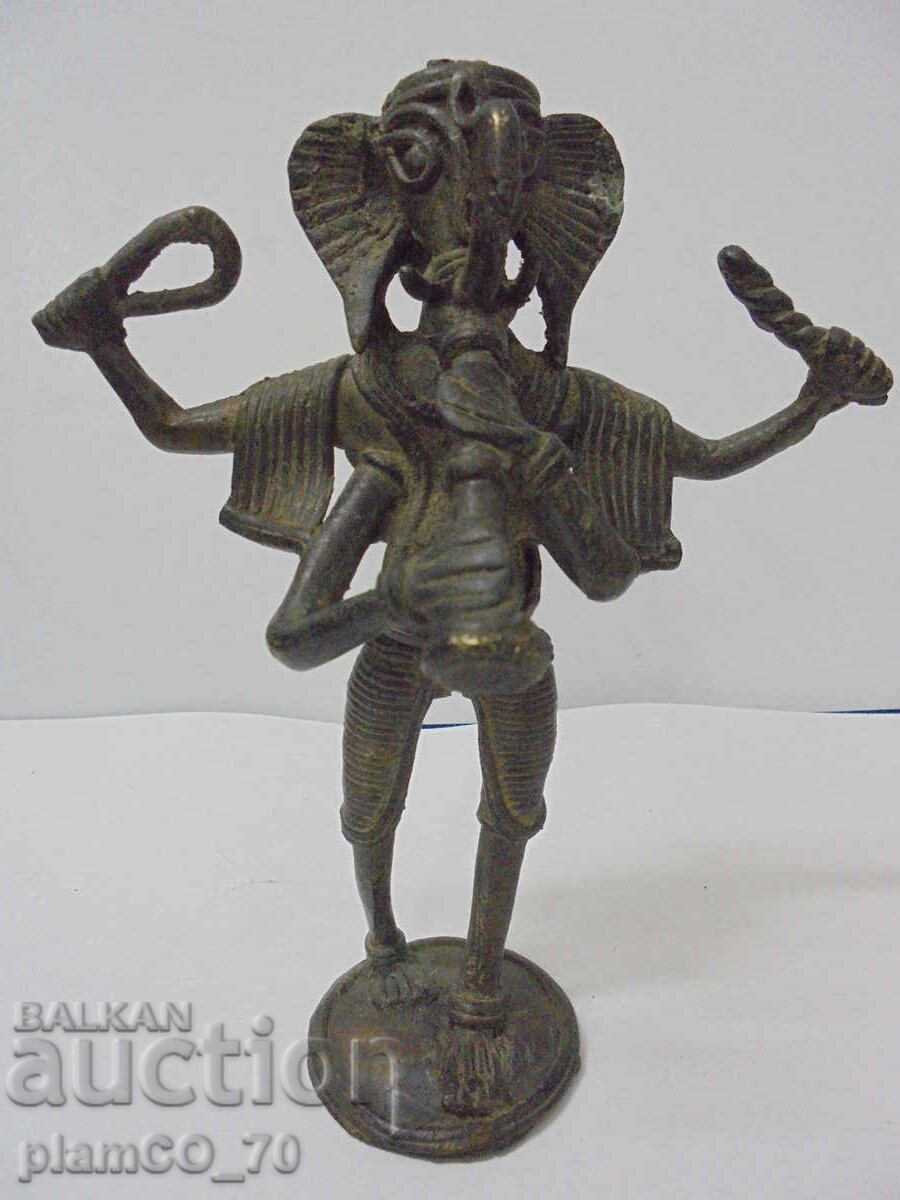 №*8690 Veche figurină din metal / bronz reprezentându-l pe zeul Ganesha - 5 №*8690 Veche figurină din metal / bronz reprezentându-l pe zeul Ganesha - 5