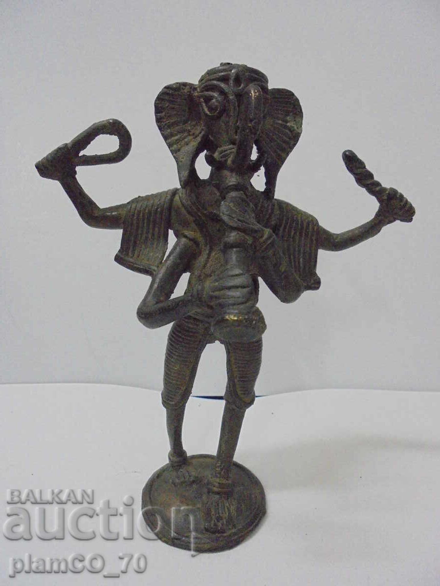 №*8690 Veche figurină din metal / bronz reprezentându-l pe zeul Ganesha №*8690 Veche figurină din metal / bronz reprezentându-l pe zeul Ganesha