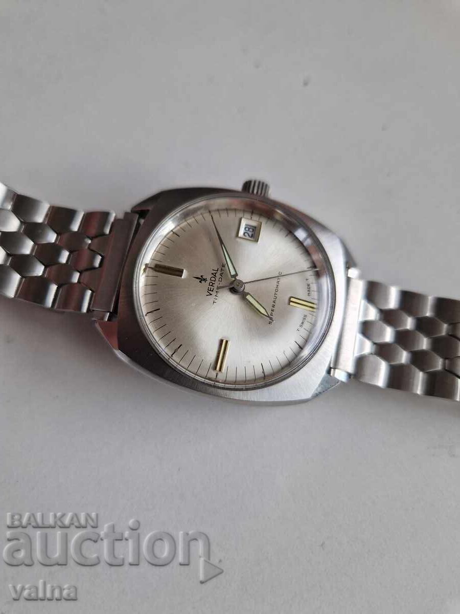 Licitație VERDAL Time-Date, 25 rubine, super-automatic, ELVEȚIAN, NOS TOP