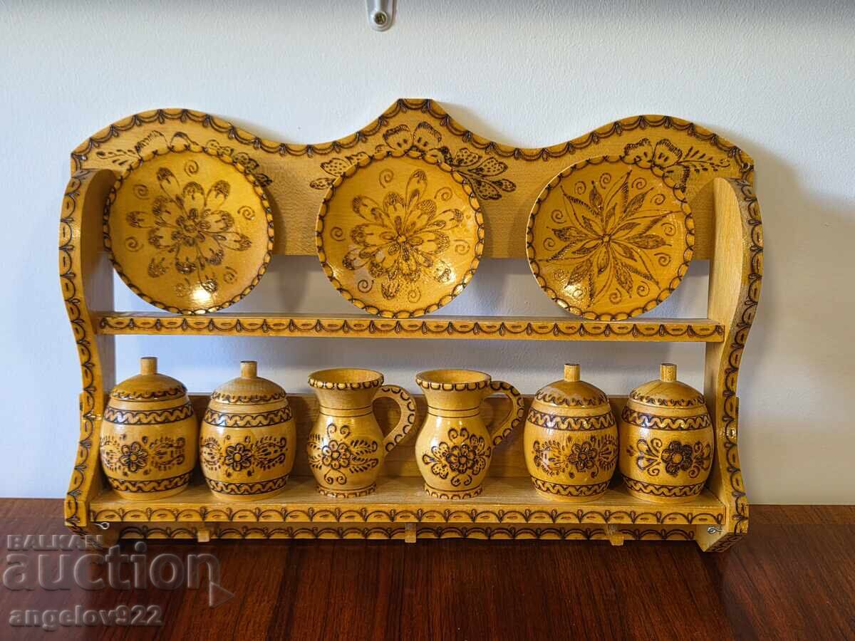 Set din lemn pirogravat!!! cu preț € 4.70 | 9.19 BGN Set din lemn pirogravat!!! cu preț € 4.70 | 9.19 BGN