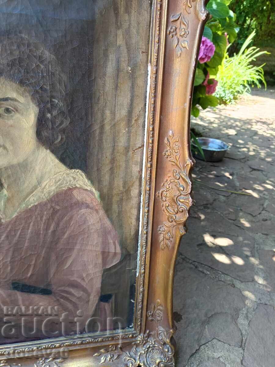 Аукцион Старинна немска картина масло на платно  (около 1920 г.)