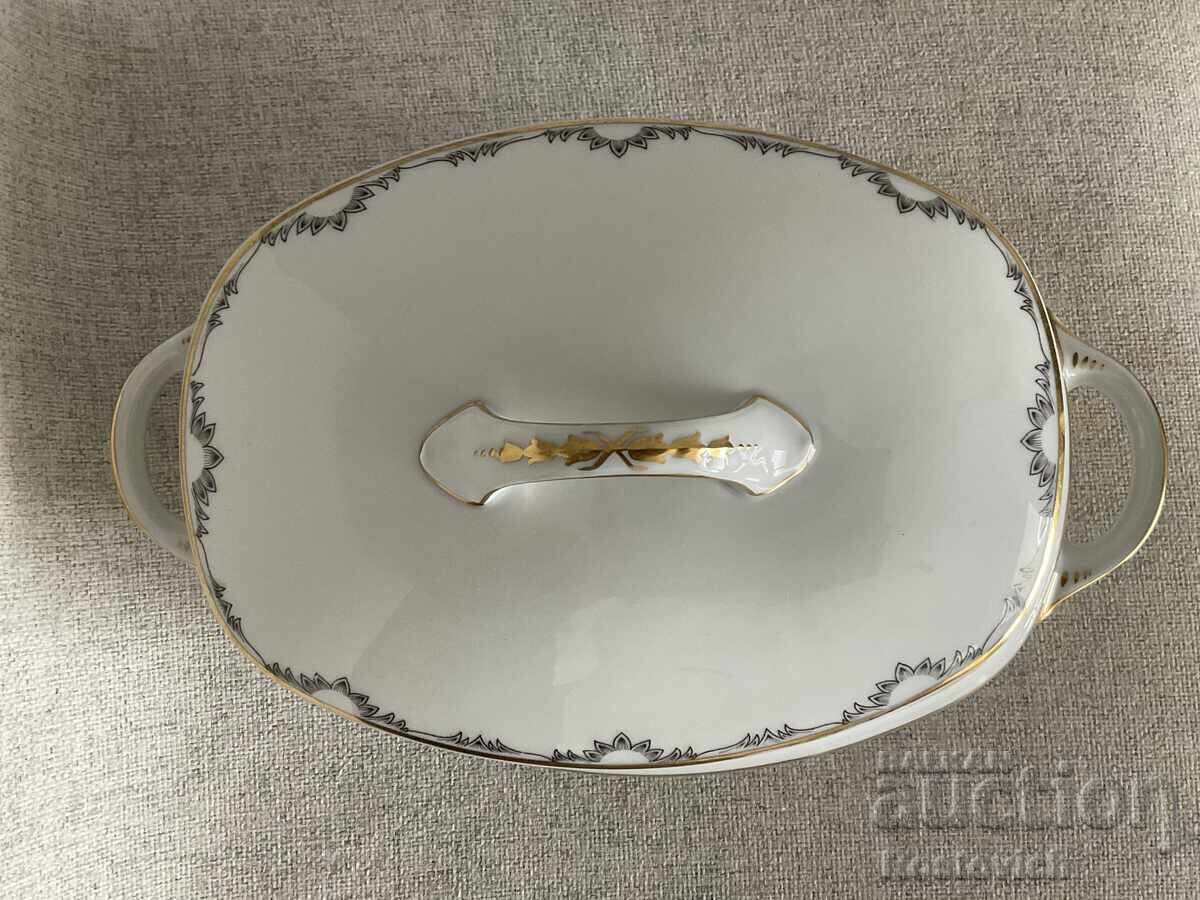 Porcelain soup tureen (or vegetable bowl with lid) Königszelt, with price € 28.00 | 54.76 BGN Porcelain soup tureen (or vegetable bowl with lid) Königszelt, with price € 28.00 | 54.76 BGN