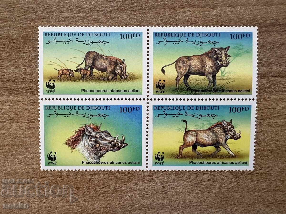 Джибути - Еритрейска брадавичеста свиня (2000) MNH