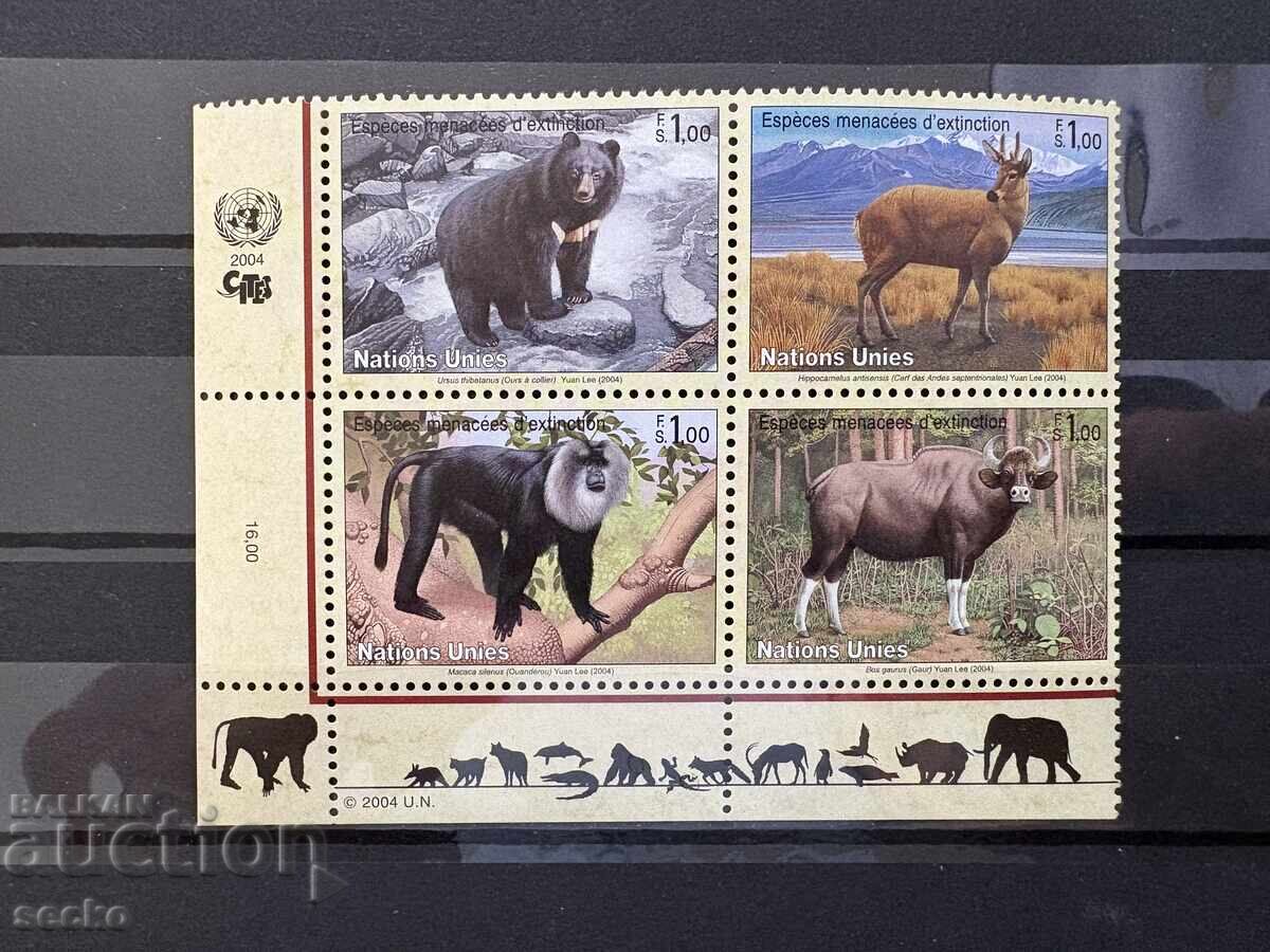 ООН Женева - Застрашени видове - Бозайници (2004) MNH
