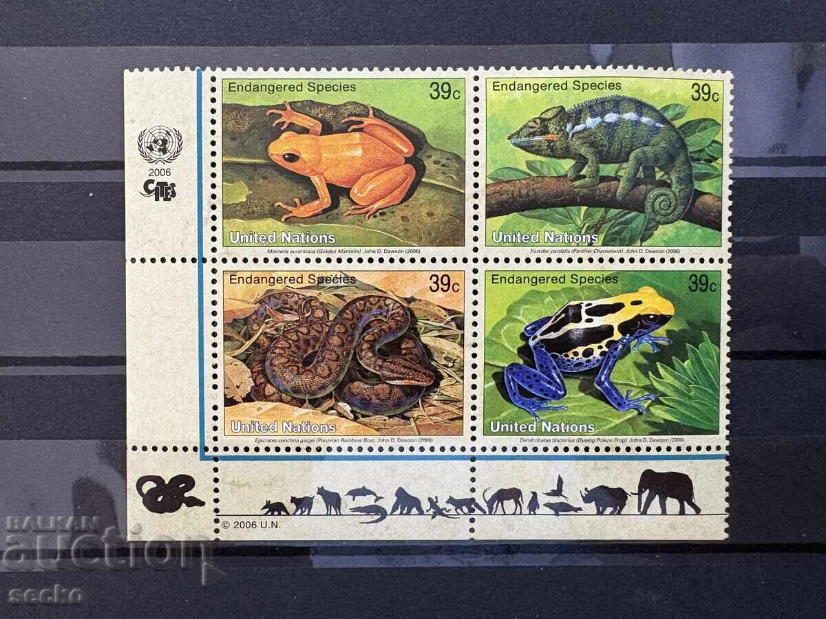 ΟΗΕ Νέα Υόρκη - Απειλούμενα ζώα (2006) MNH