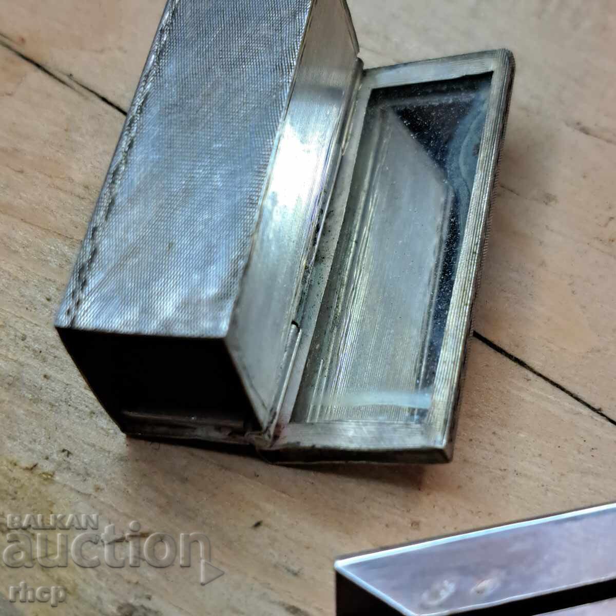 Старинно сребърно червило кутийка проба 800 - 6