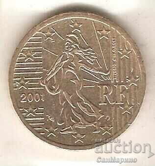 +Franța 50 eurocenți 2001 cu preț € 0.90 | 1.76 BGN