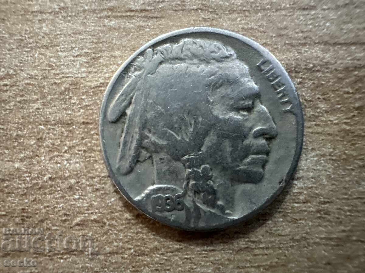 USA - 5 cents (1936) with price 1.10 €