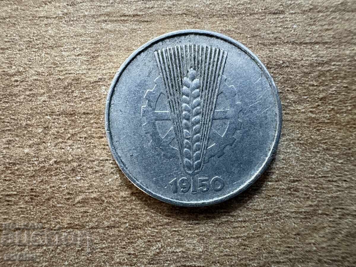 GDR - 10 Pfennig (1950) - A with price 0.20 €