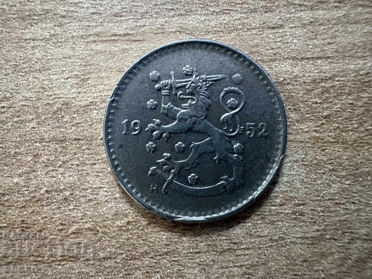 Финландия - 1 марка (1952) - желязо с цена 0.65 €