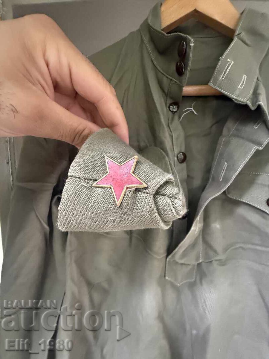 Войнишка гимнастьорка и пилотка  руски образец 1953г - 5