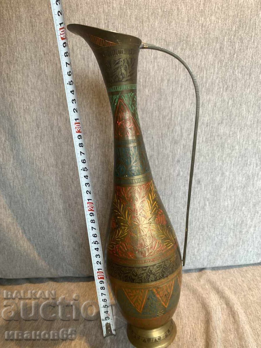 Old engraved brass pitcher vase with price € 35.00 | 68.45 BGN