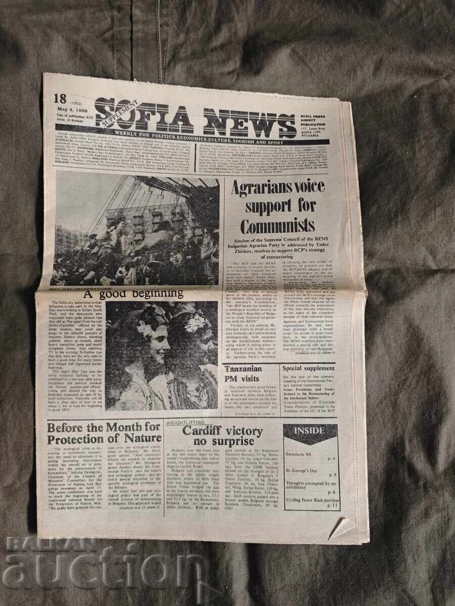 Sofia News May 4, 1988 Sofia News May 4, 1988