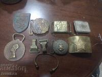 BRONZE LOT OF BUCKLES, CLASPS