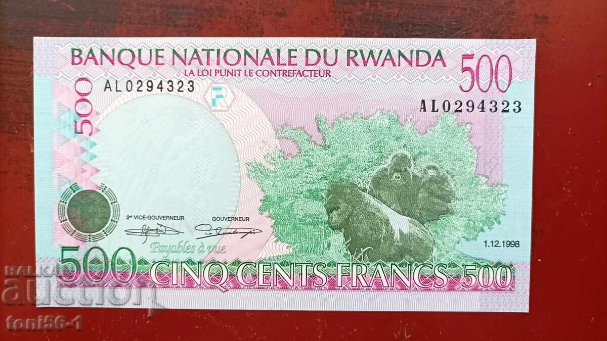 Руанда 500 франка 1998 UNC Руанда 500 франка 1998 UNC