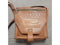 Leather bag made of genuine leather