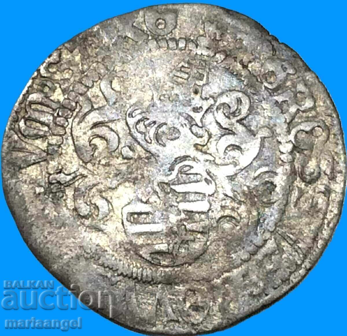 Германия 1 грош Саксония Фридрих III 26,5мм сребро - рядка