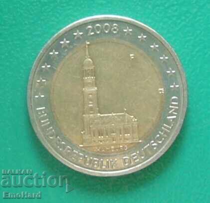 Γερμανία 2 ευρώ 2008 - Αμβούργο F με τιμή € 3.70 | 7.24 BGN