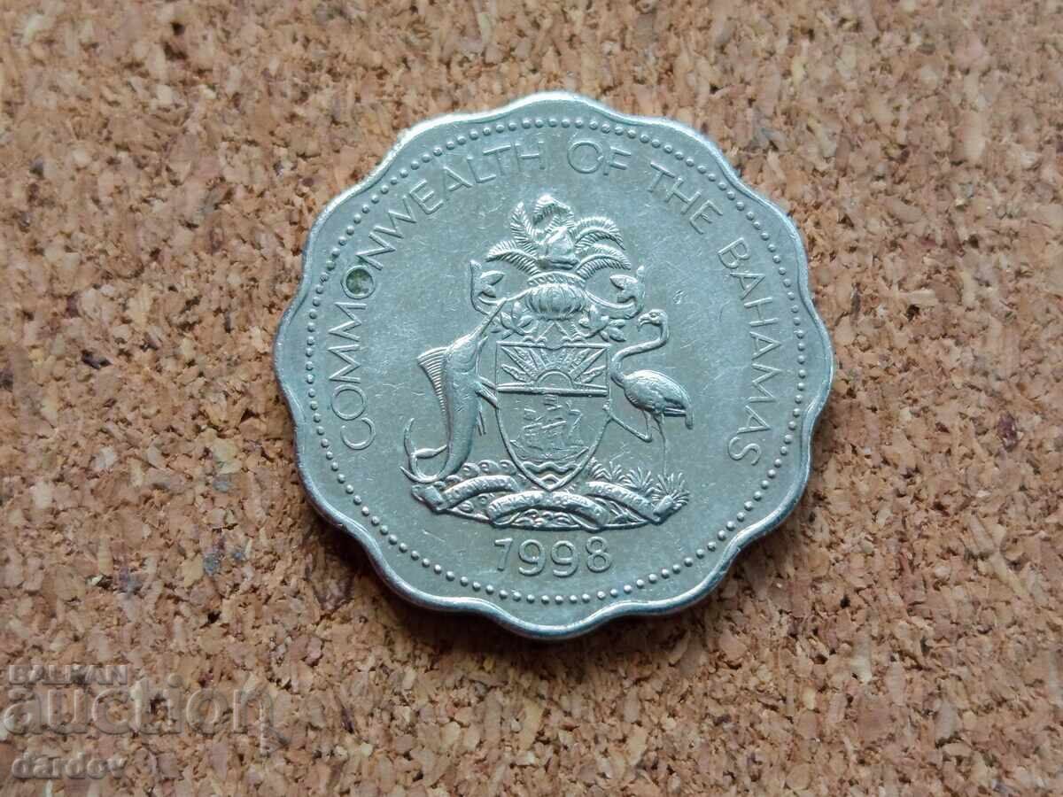 Bahamas 10 cenți, 1998 cu preț € 0.75 | 1.47 BGN