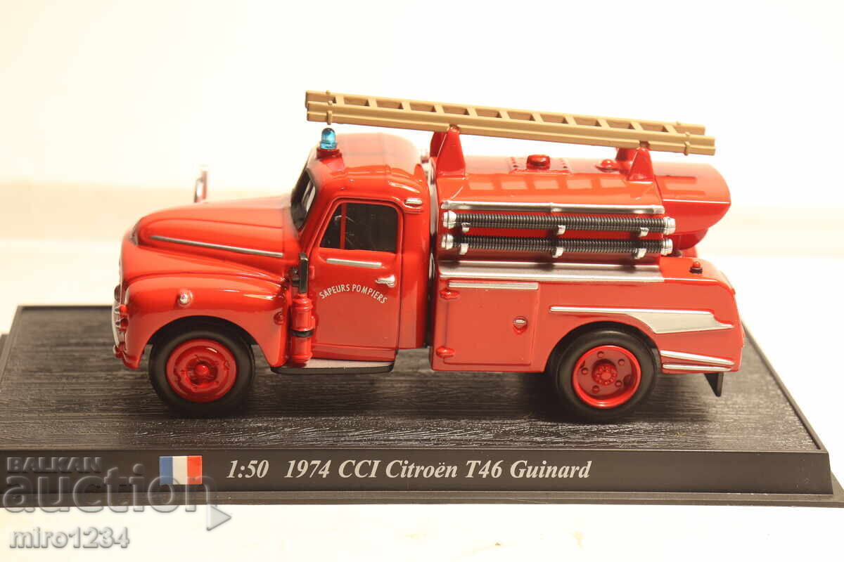 MODEL MAȘINUȚĂ POMPIERI CITROEN 1/50