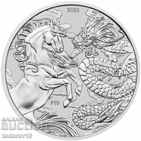 Ασήμι 1 oz Δράκος και Άλογο 2026