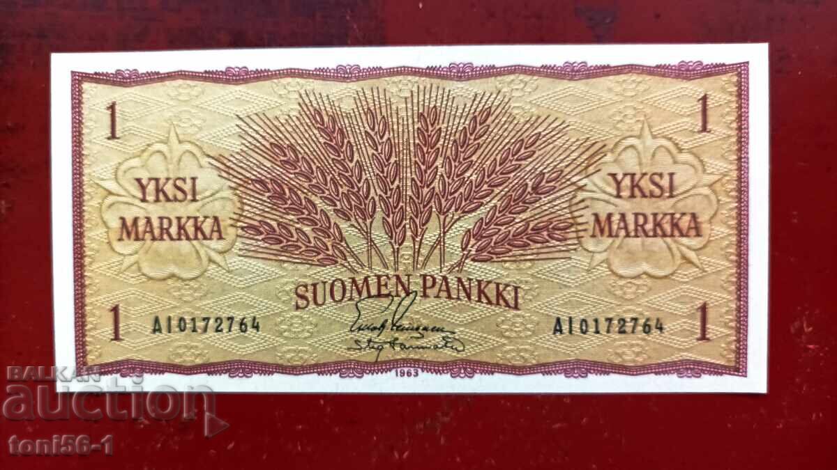 Φινλανδία 1 μάρκο 1963 UNC