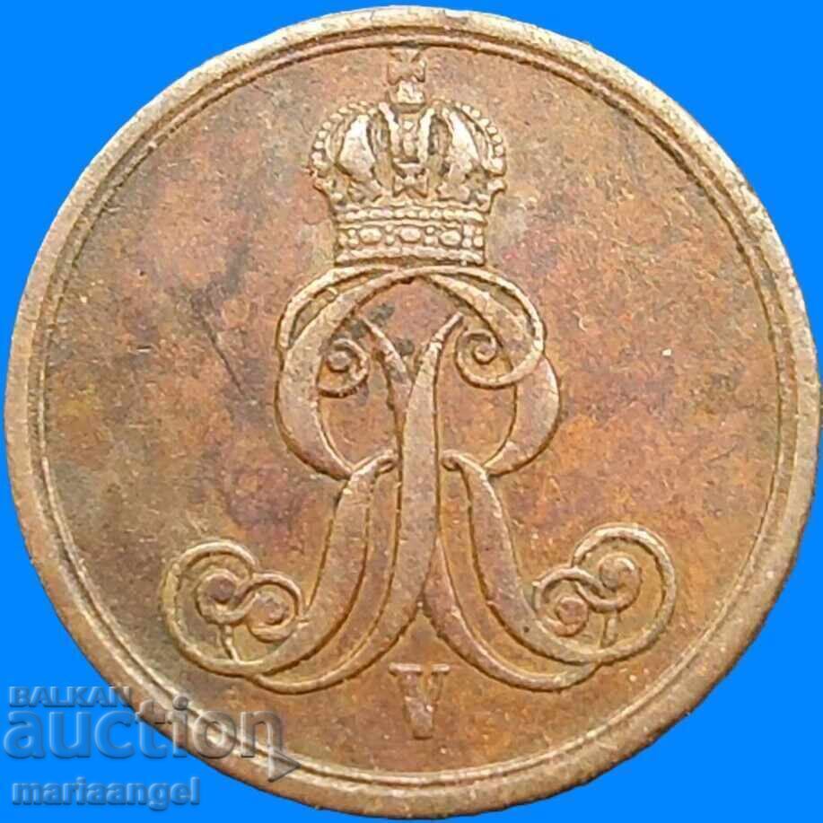 1 Pfennig 1861 Hanovra Germania - 6