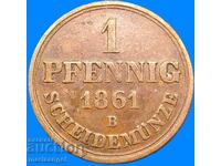 1 Pfennig 1861 Hanovra Germania