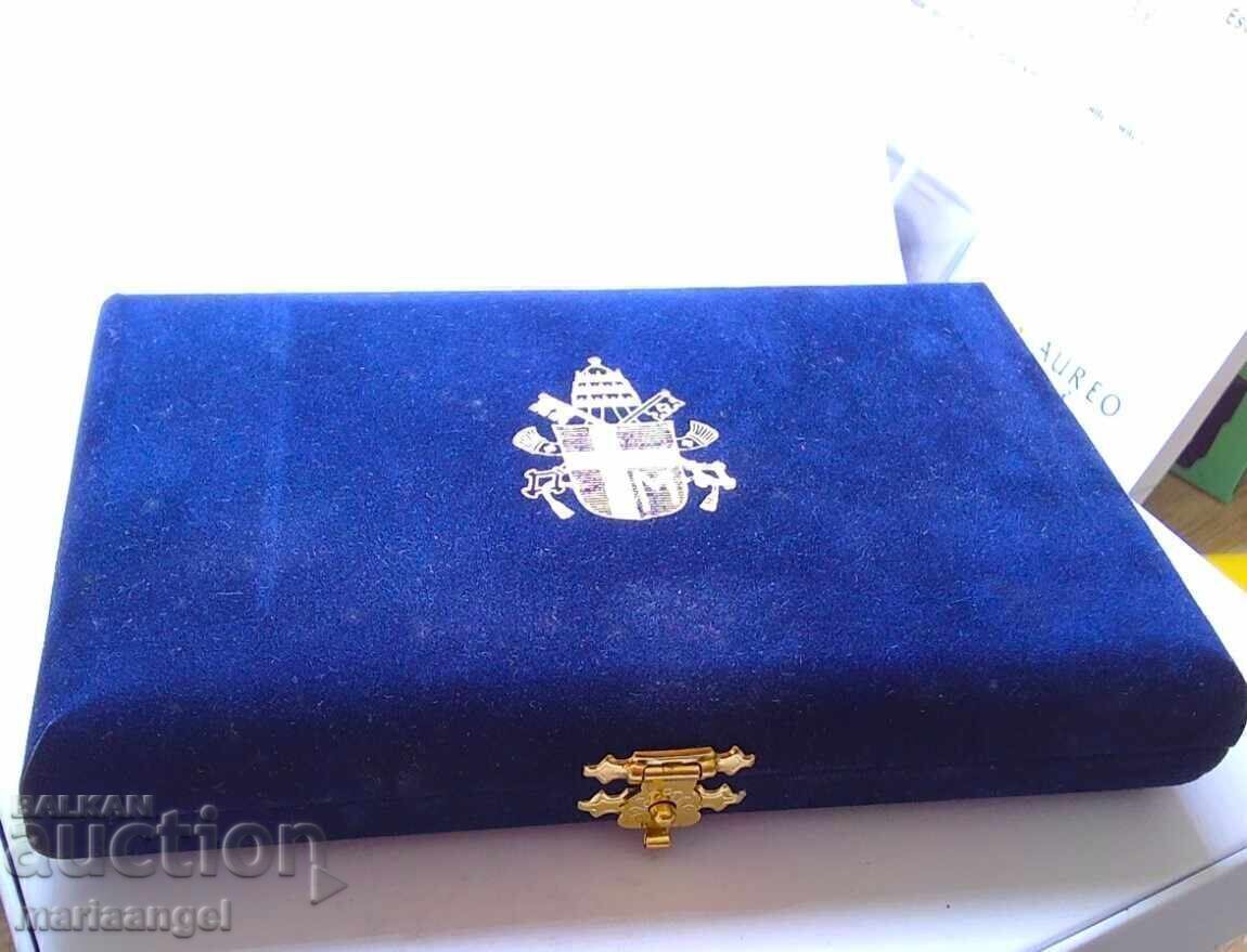 Box for 2 Vatican coins of 10,000 lire each (around 38-39mm) - 7