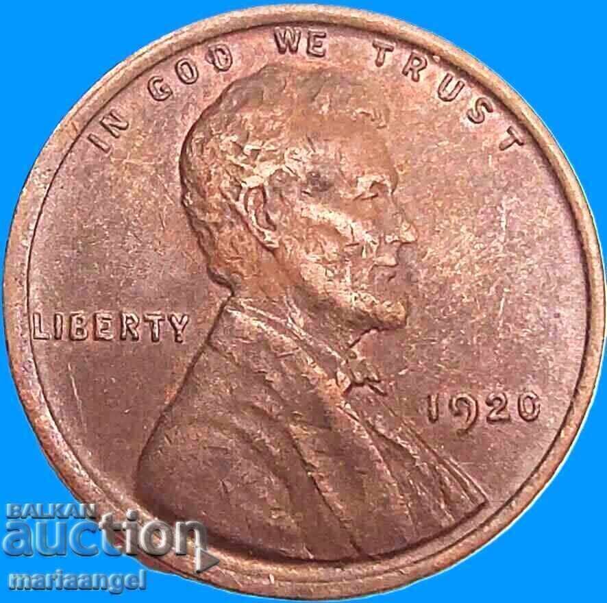 Delivery of 1 Cent 1920 USA Lincoln