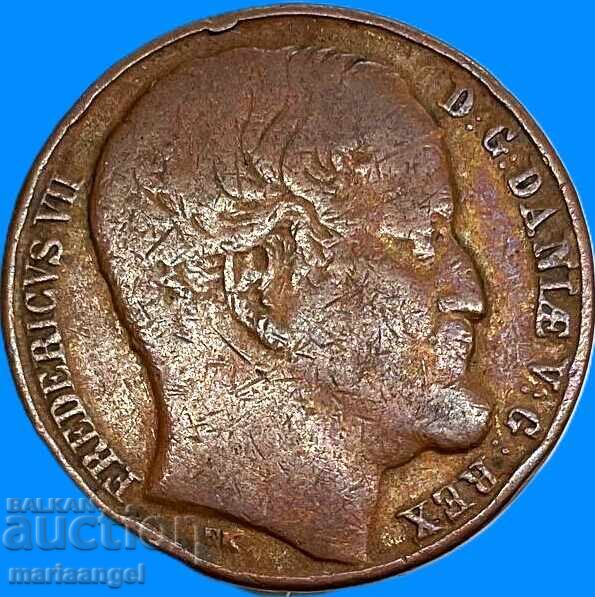 Danemarca 1 Skilling 1852 Frederik al VII-lea bronz cu preț € 9.90 | 19.36 BGN