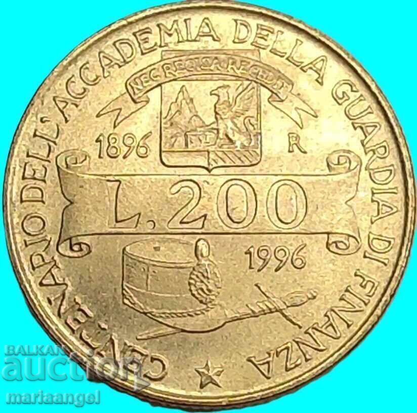 200 лири 1996 Италия 100 години - юбилейна - 5