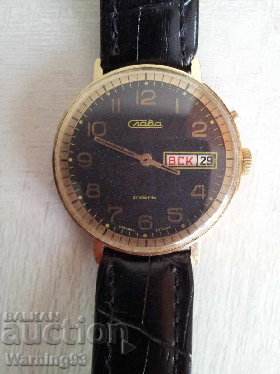 Men's wristwatch - SLAVA 21 jewels