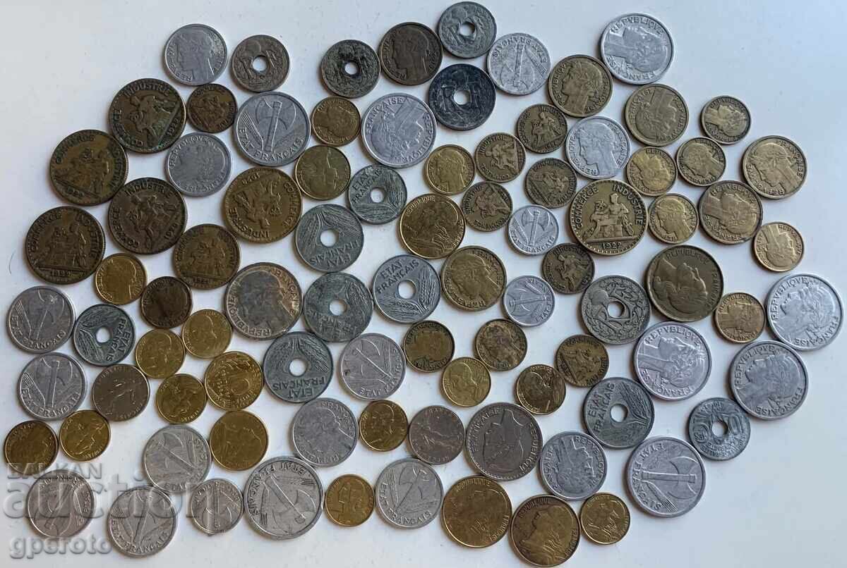 Colecție de monede franceze (1920-1998) - 90 buc cu preț € 2.50 | 4.89 BGN Colecție de monede franceze (1920-1998) - 90 buc cu preț € 2.50 | 4.89 BGN