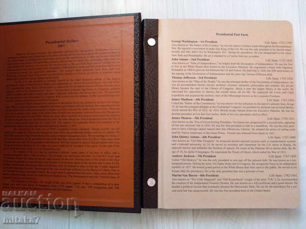 Presidential $1 Coin Album, USA with price 212.00 €