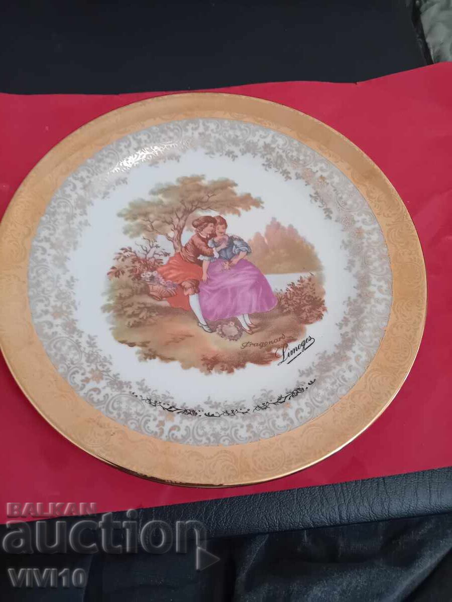 Старинна порцеланова чиния, Лимож, 20см Старинна порцеланова чиния, Лимож, 20см
