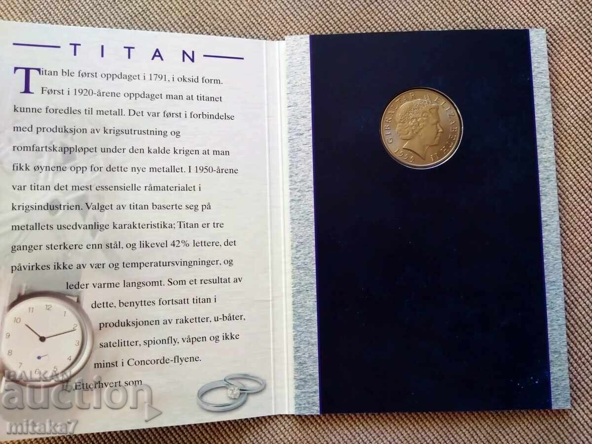 Titan, 5 lire 2000, Gibraltar cu preț € 29.00 | 56.72 BGN Titan, 5 lire 2000, Gibraltar cu preț € 29.00 | 56.72 BGN