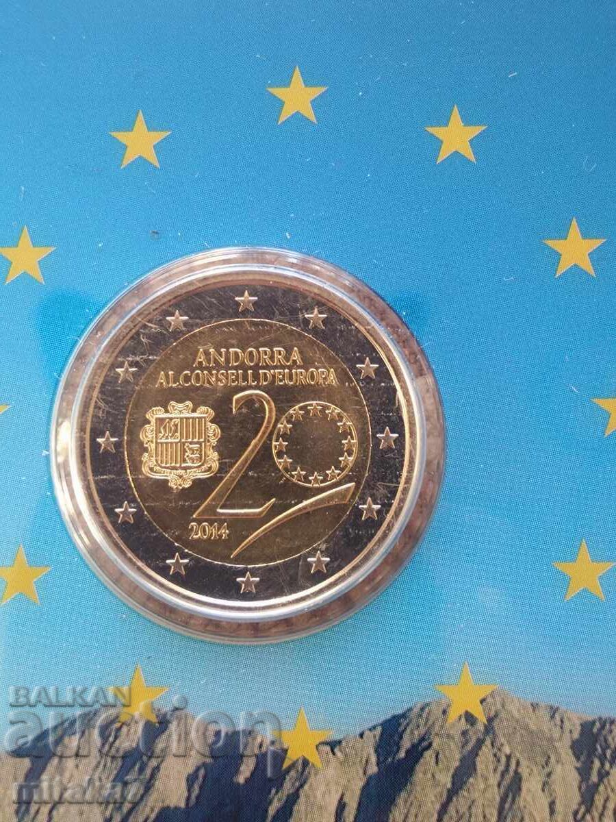 2 euro 2014, Andorra cu preț € 28.00 | 54.76 BGN 2 euro 2014, Andorra cu preț € 28.00 | 54.76 BGN
