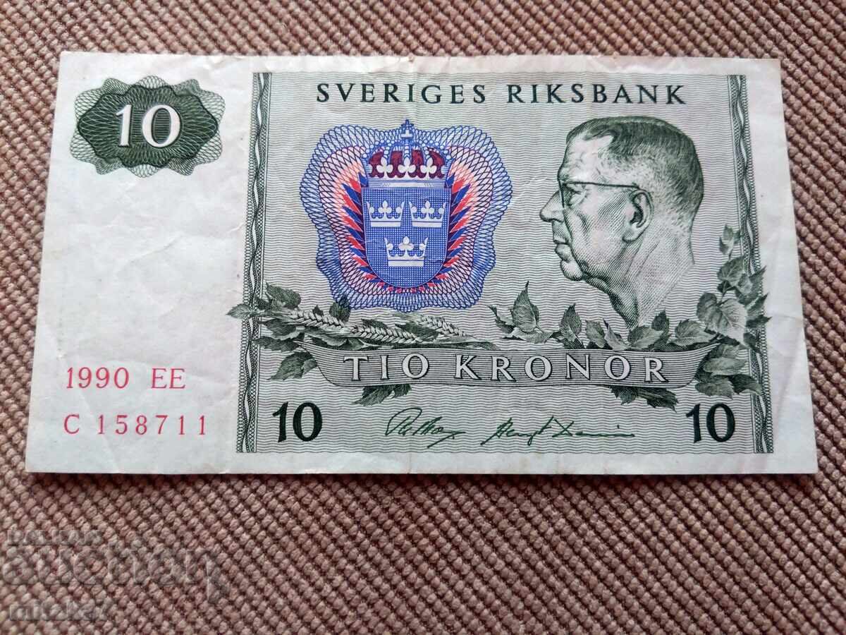 10 coroane 1990, Suedia 10 coroane 1990, Suedia